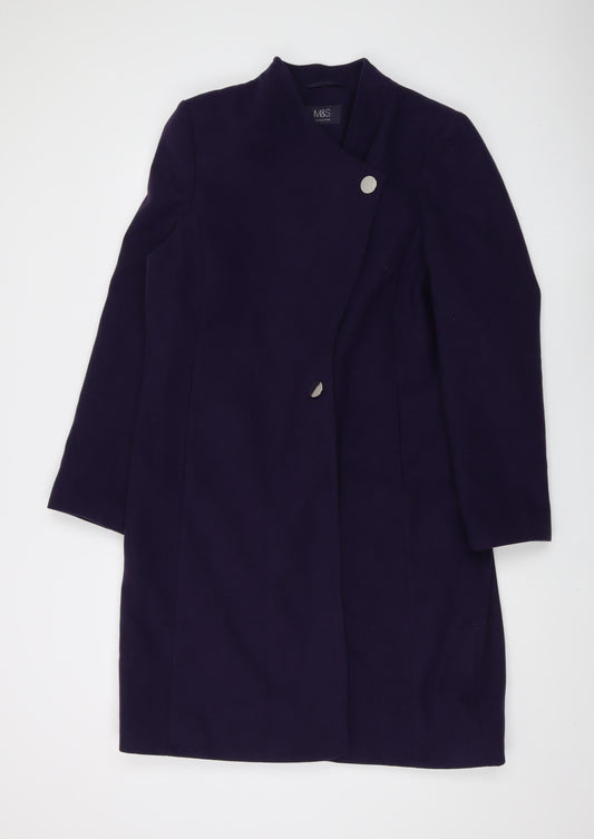 Marks and Spencer Women's Purple Long Overcoat Size 14