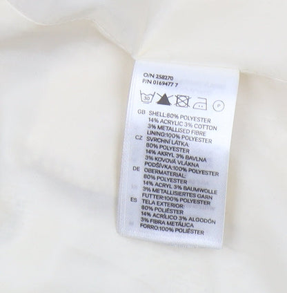 H&M Women's Ivory Blazer, Size 8, Regular Fit