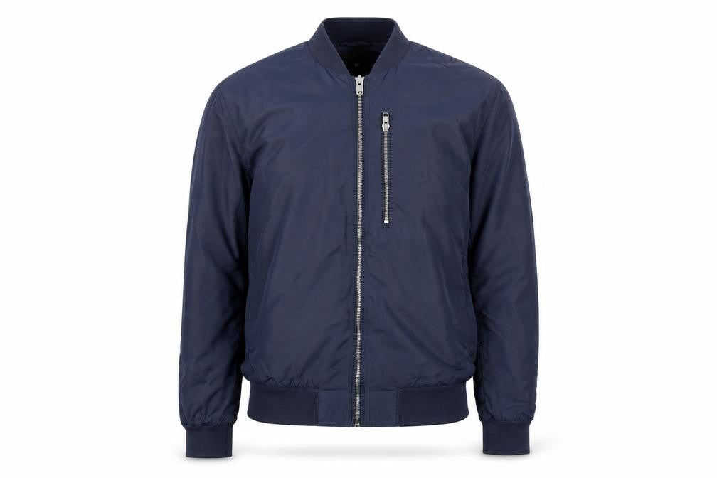 H&M Men's Blue Bomber Jacket M Lightweight Stylish