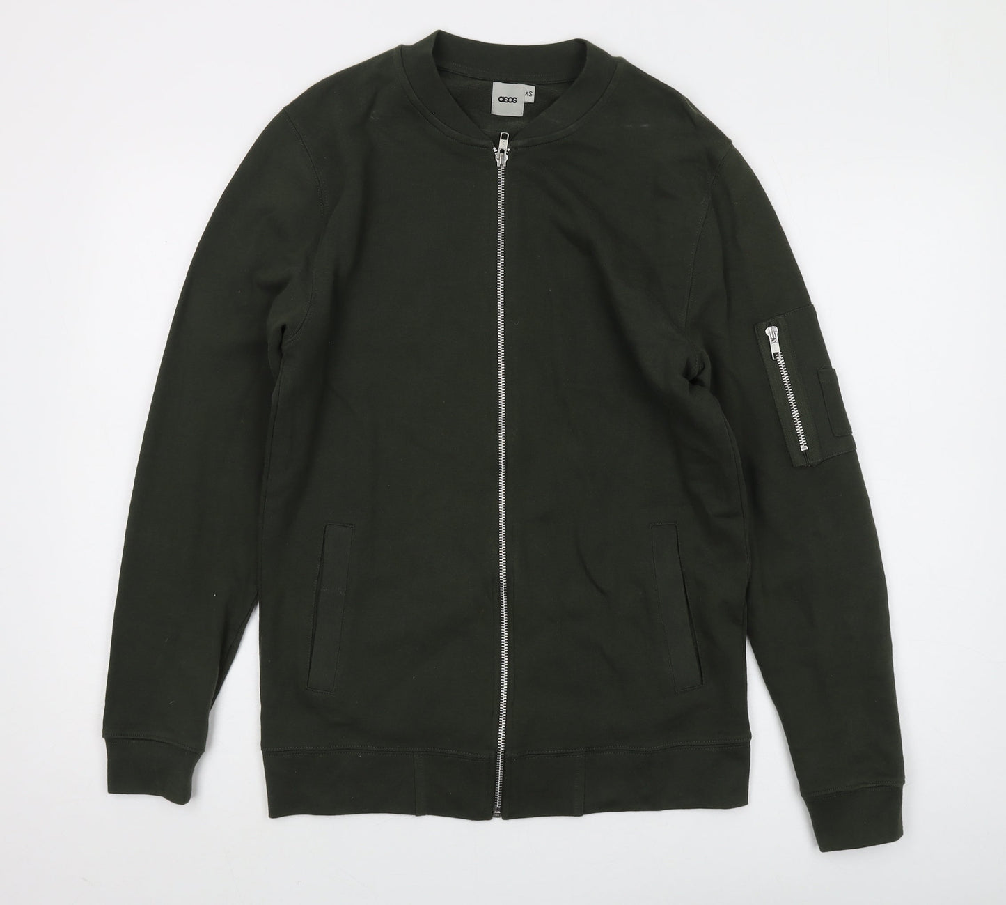 ASOS Men's Green Full-Zip Sweatshirt XS