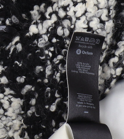 Per Una Women's Black Check Mid-Length Overcoat