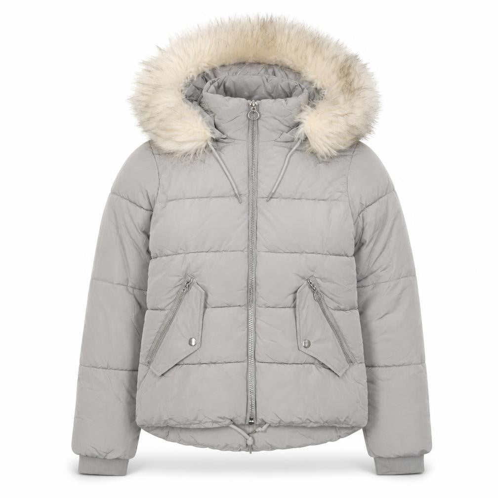 Topshop Women's Grey Puffer Jacket Size 4 Winter