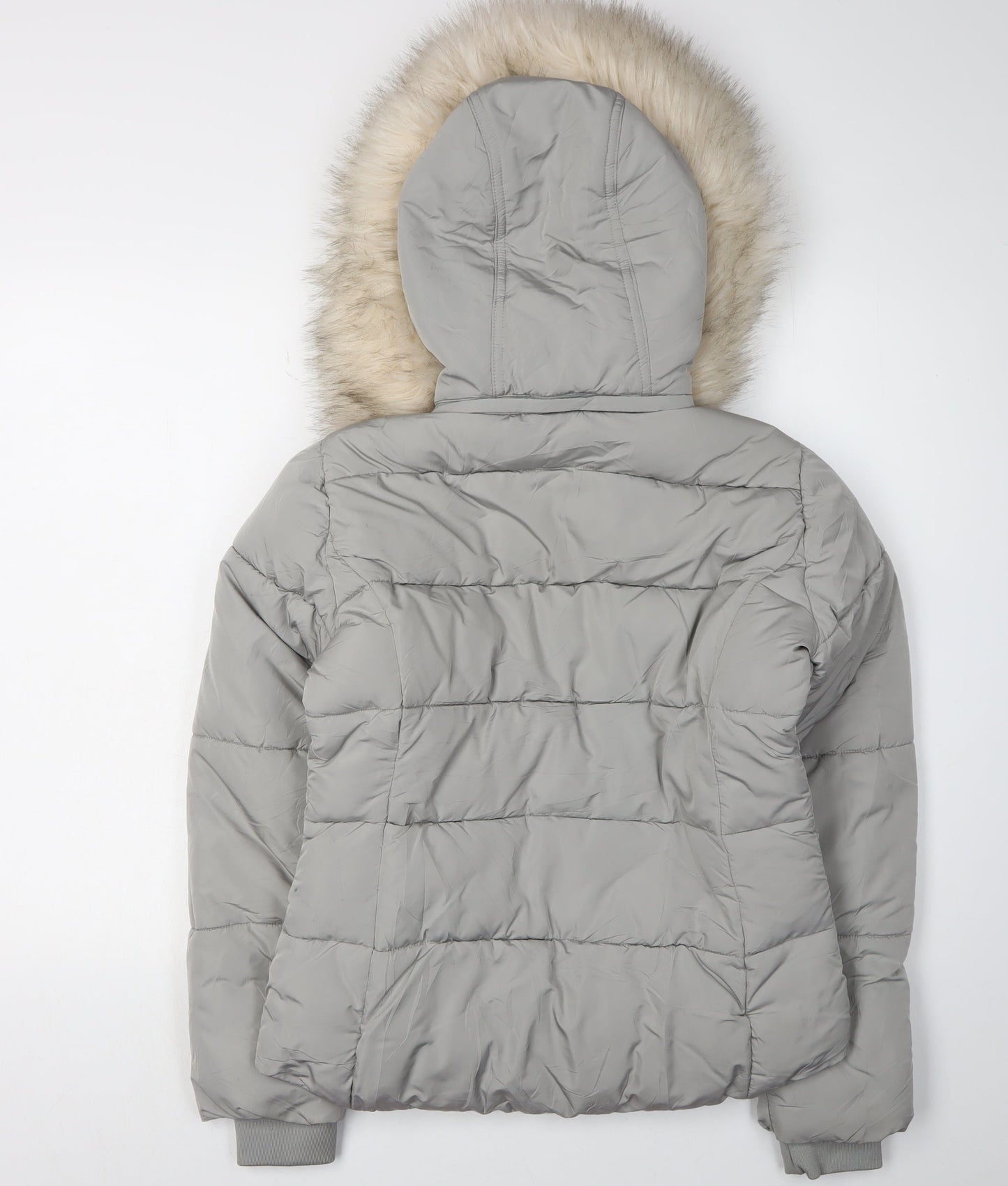 Topshop Women's Grey Puffer Jacket Size 4 Winter