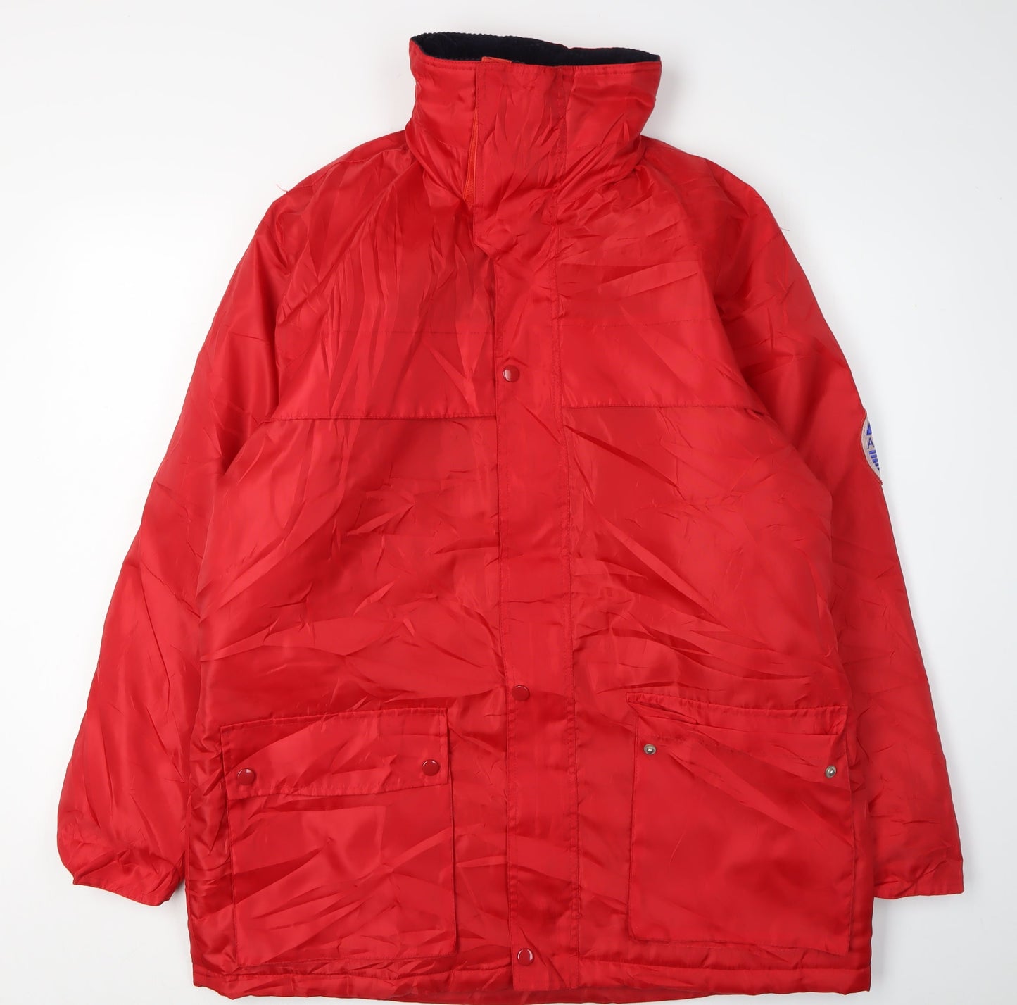 Discovery World Cruise Men's Red Nylon Long Jacket Size M