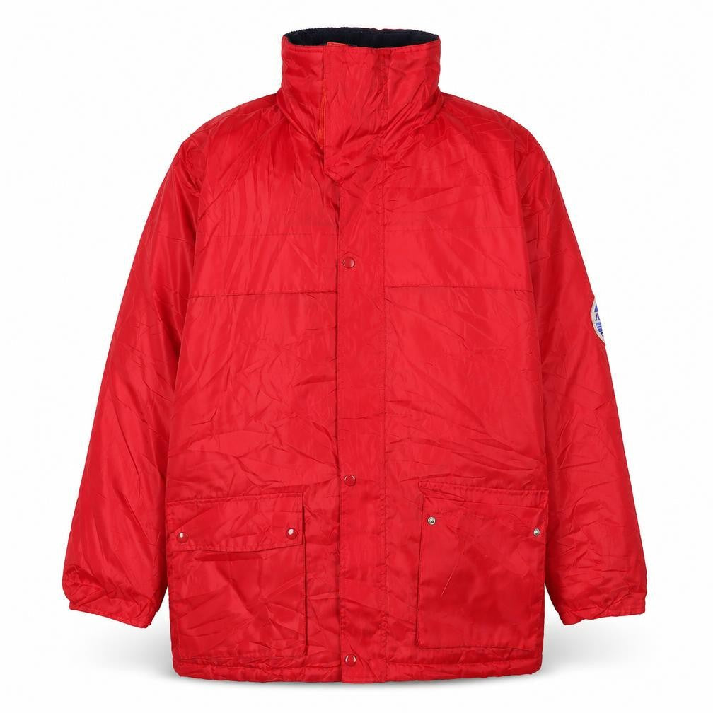 Discovery World Cruise Men's Red Nylon Long Jacket Size M
