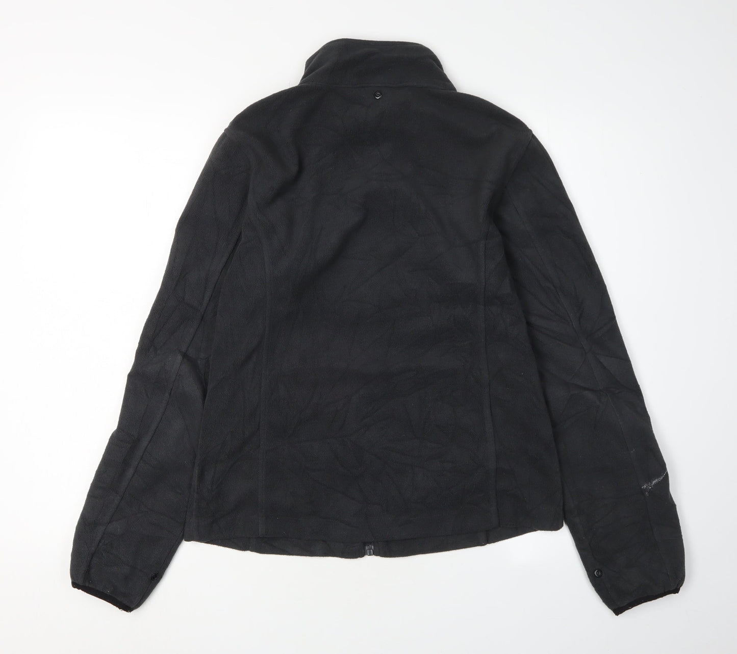 Crane Women's Black Fleece Jacket S Casual Full Zip
