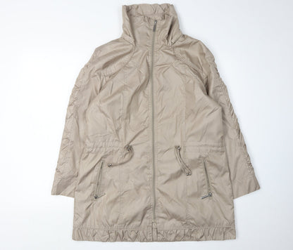 Tagg Women's Beige Long Jacket with Full Zip Size 1