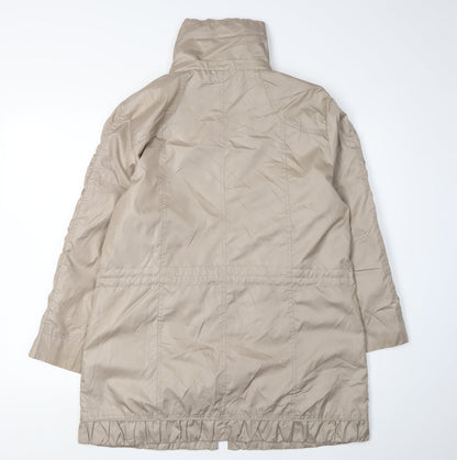 Tagg Women's Beige Long Jacket with Full Zip Size 1