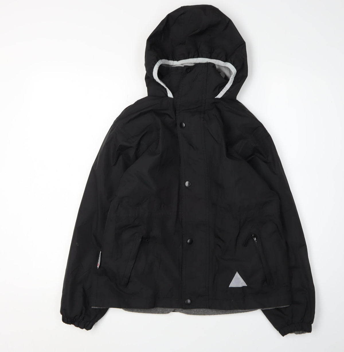 Additional front view of Result boys’ black xl hooded jacket waterproof casual