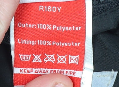 Brand and care label for Result boys’ black xl hooded jacket waterproof casual