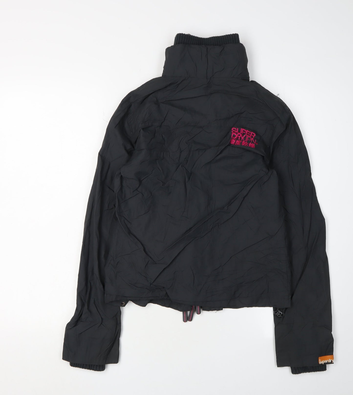 Superdry Women's Black Cropped Winter Jacket, S, Full Zip
