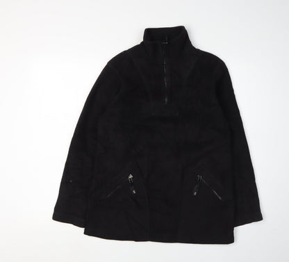 NX Women's Black Fleece Jacket S Casual Zip Pockets