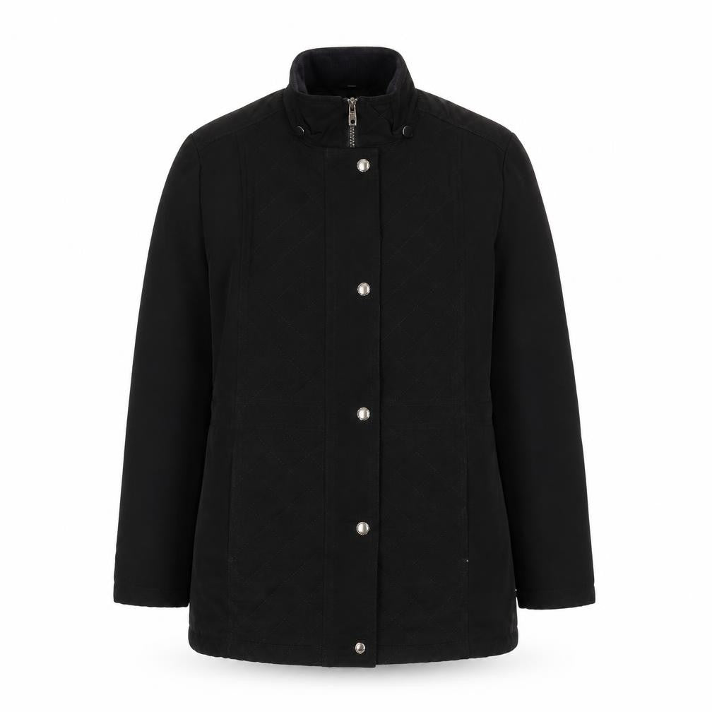 Liz Claiborne Men's Black Regular Fit Mid-Length Coat