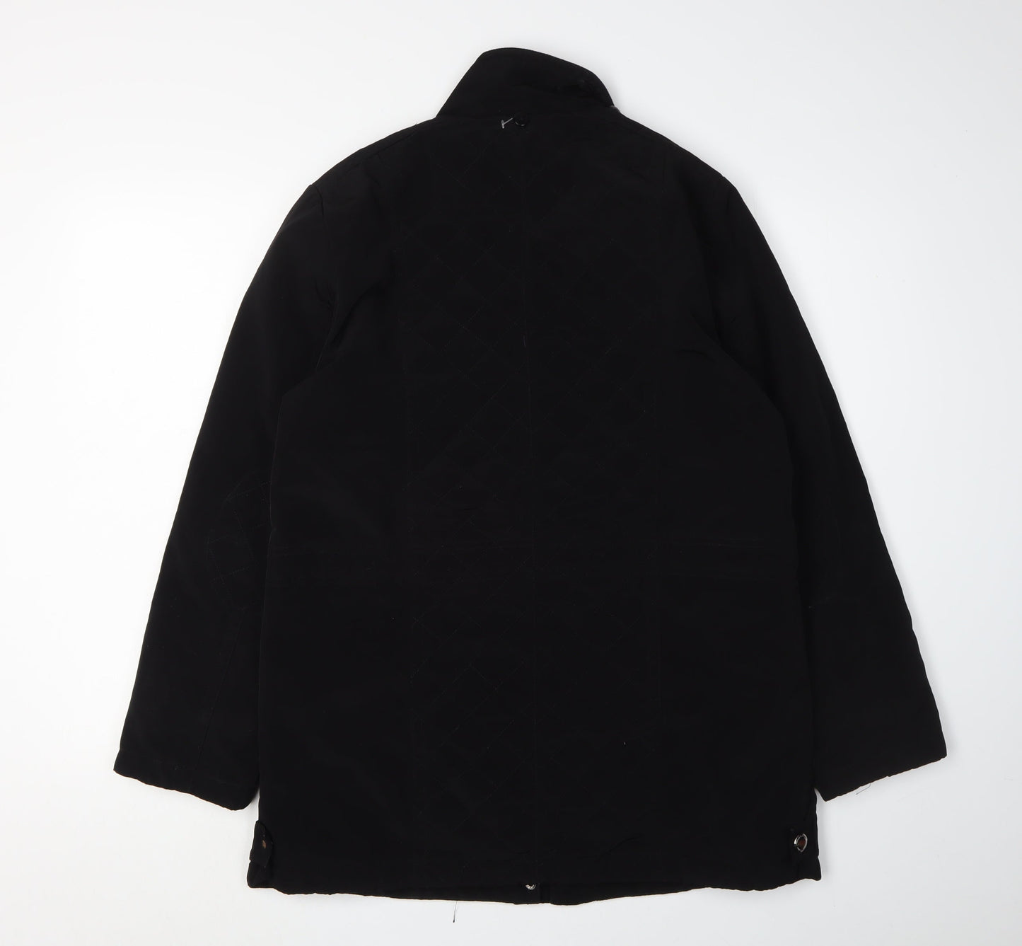 Liz Claiborne Men's Black Regular Fit Mid-Length Coat