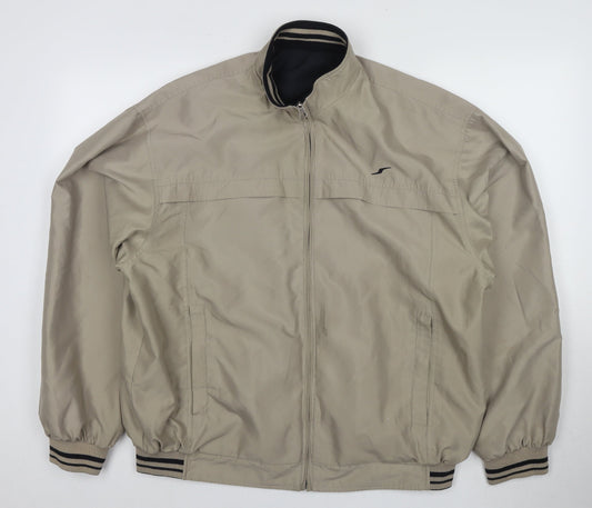 Speedtrap Men's Beige Bomber Jacket, M, Classic Fit