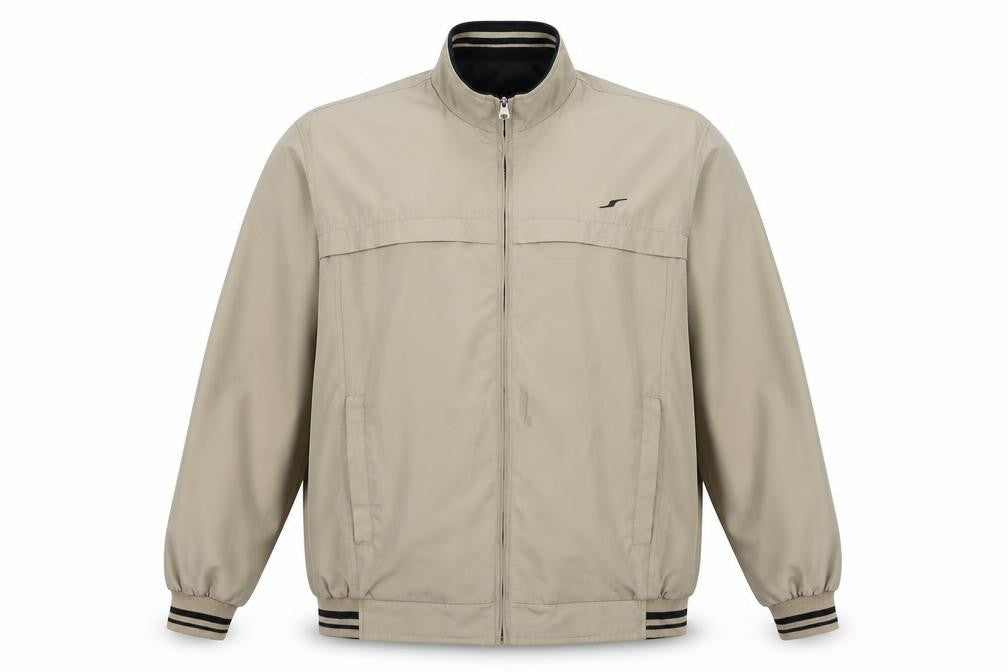 Speedtrap Men's Beige Bomber Jacket, M, Classic Fit