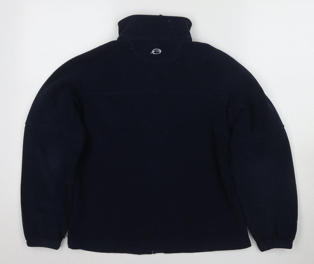Back view of Sprayway boys’ black fleece jacket, size 12, full zip