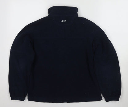 Back view of Sprayway boys’ black fleece jacket, size 12, full zip