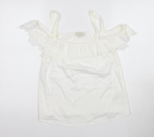 Oasis Women's White Camisole Blouse Size 10