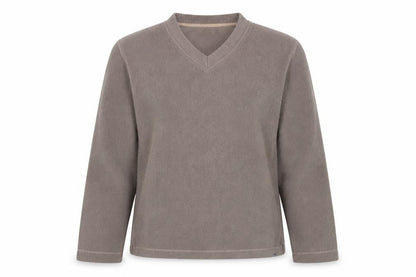 Great Plains Women's Grey Medium V-Neck Pullover Sweatshirt