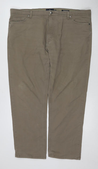 Marks & Spencer Men's Brown Chino Trousers Size 42W