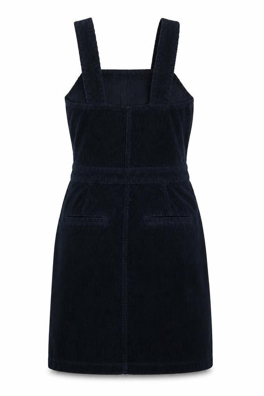 Dorothy Perkins Women's Blue Corduroy Pinafore Dress, Size 6