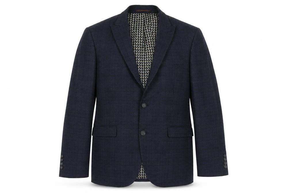 Next Men's Blue Check Blazer Size 40S