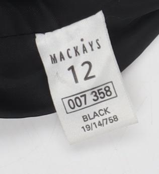 Close-up detail of Mackays Black Hooded Jacket, size 12