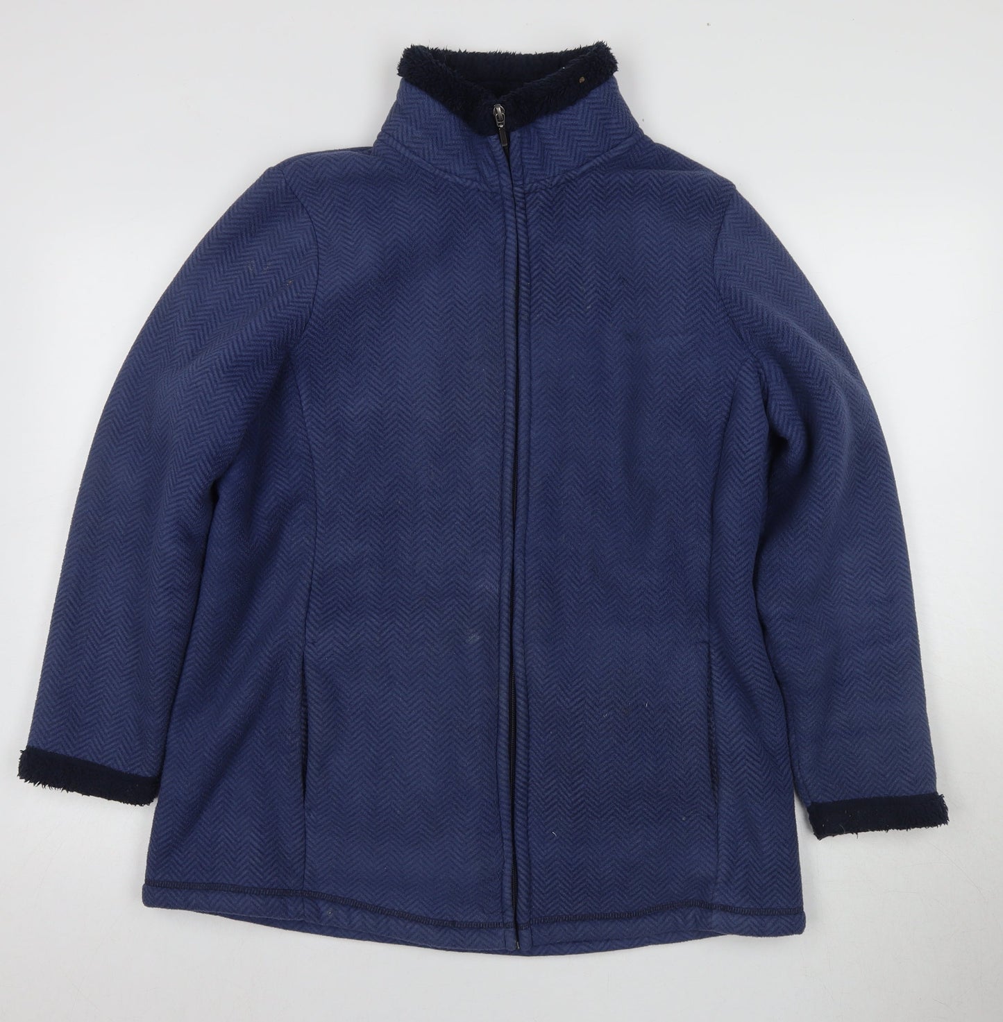 Bonmarché Women's Blue Zip Jacket Medium