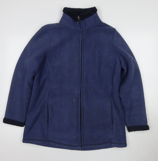 Bonmarché Women's Blue Zip Jacket Medium