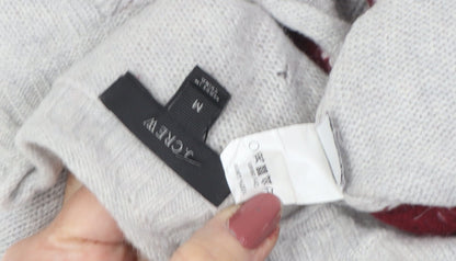 Close-up detail of J.Crew Women's Grey Wool jumper, M, Animal Print