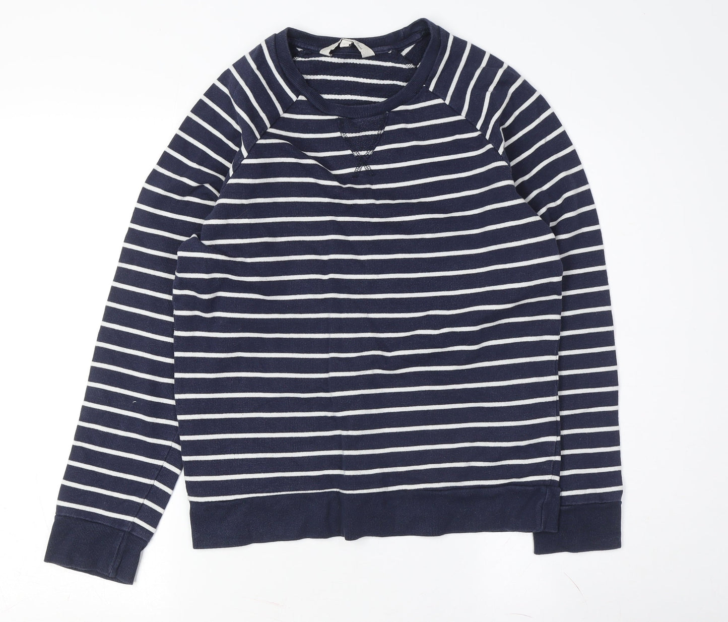 People Tree Women's Blue Striped Pullover Sweatshirt Size S