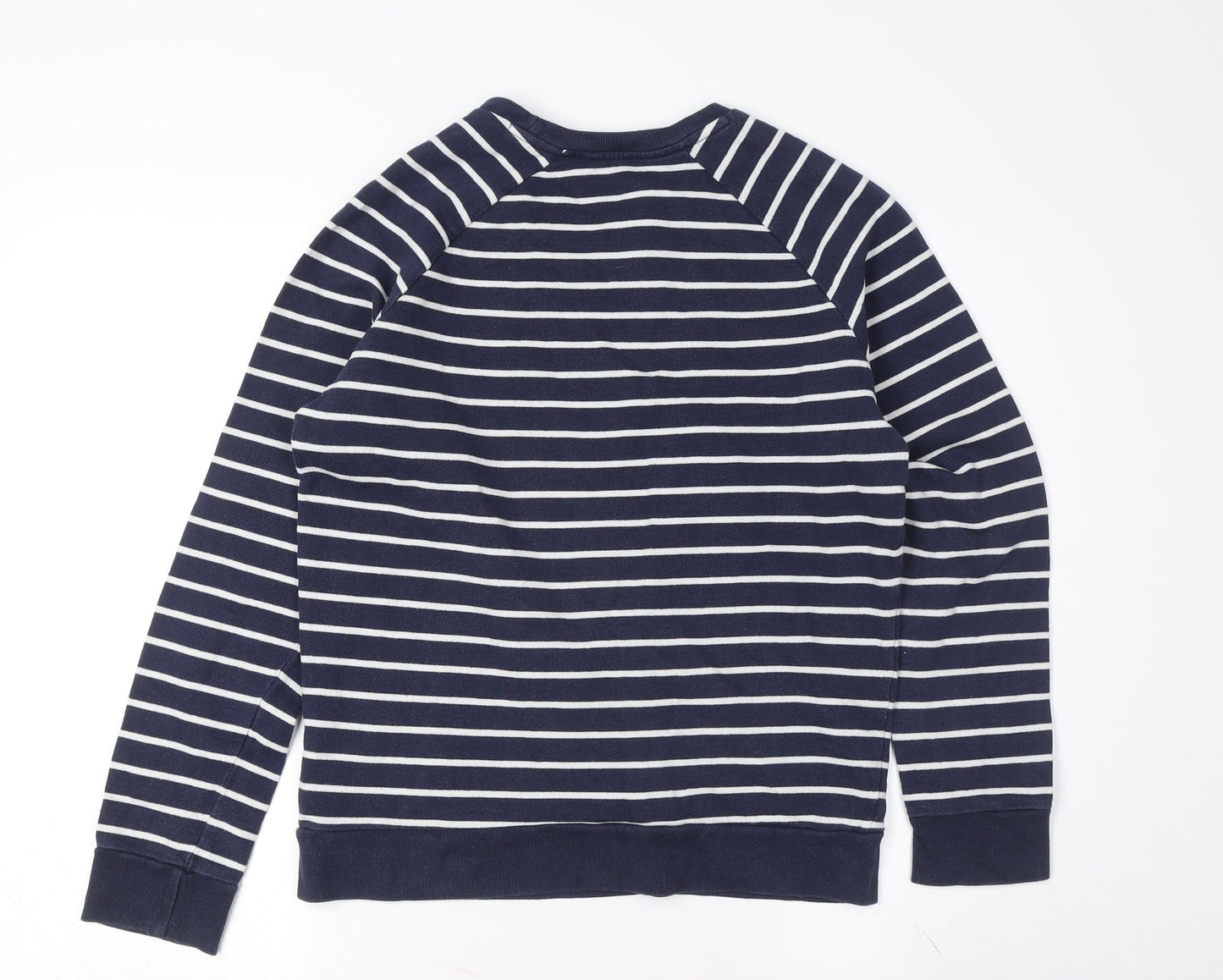 People Tree Women's Blue Striped Pullover Sweatshirt Size S