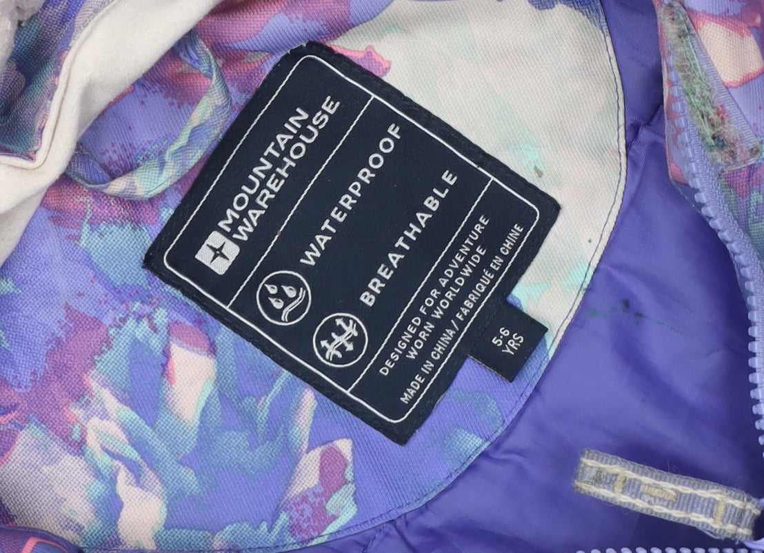 Mountain Warehouse Girls Multicoloured Puffer Jacket 5-6 Years