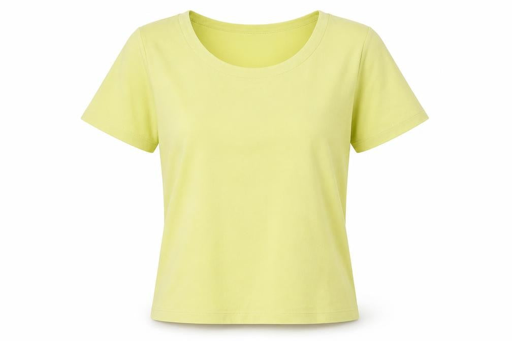 Country Casuals Women's Medium Yellow Cotton T-Shirt Casual