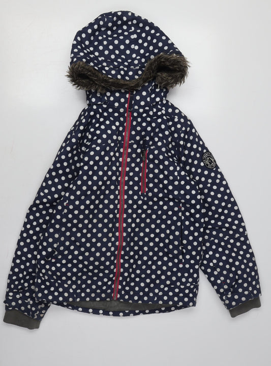 TOG 24 Girls Blue Polka Dot Jacket 9-10Y Winter Coat