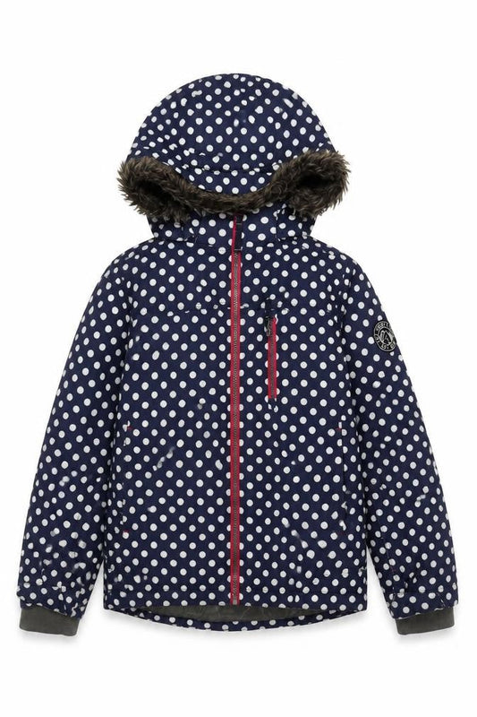 TOG24 Girls Blue Polka Dot Jacket 9-10Y Winter Coat