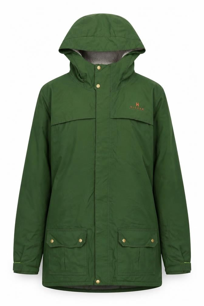 Hi Gear Women's Green Parka Jacket Size 6 Hooded Mid-Length