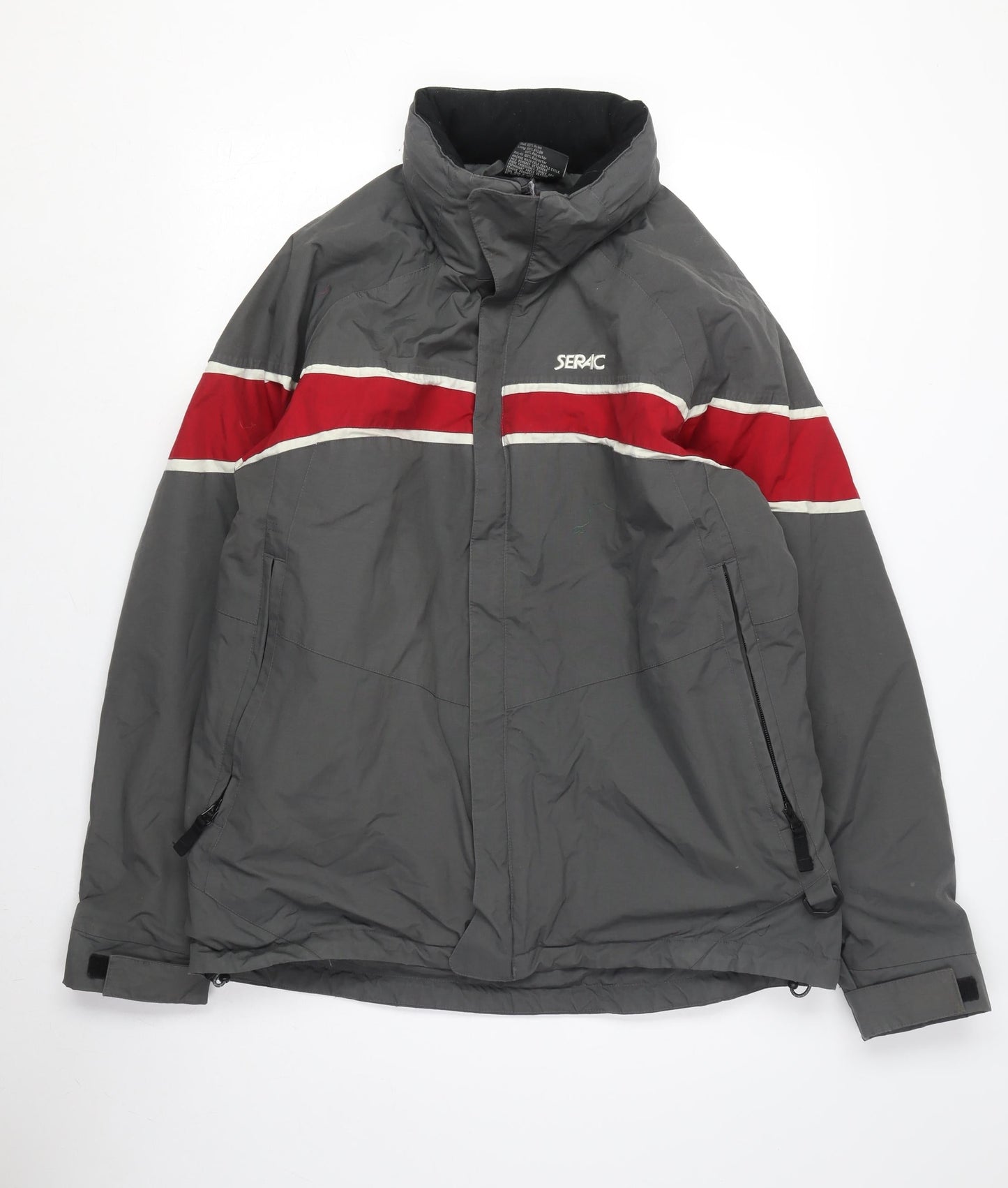 Serac Men's Grey Windbreaker Jacket Size M Casual Outdoor