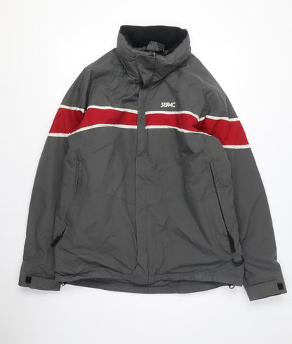 Serac Men's Grey Windbreaker Jacket Size M Casual Outdoor