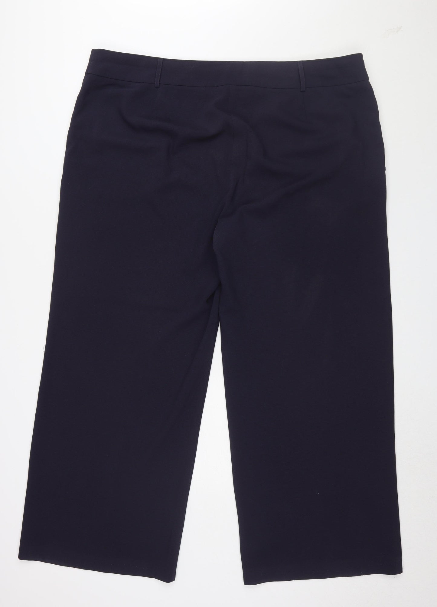 Marks and Spencer Women's Black Trousers, Size 14, Flat Front, Business Casual