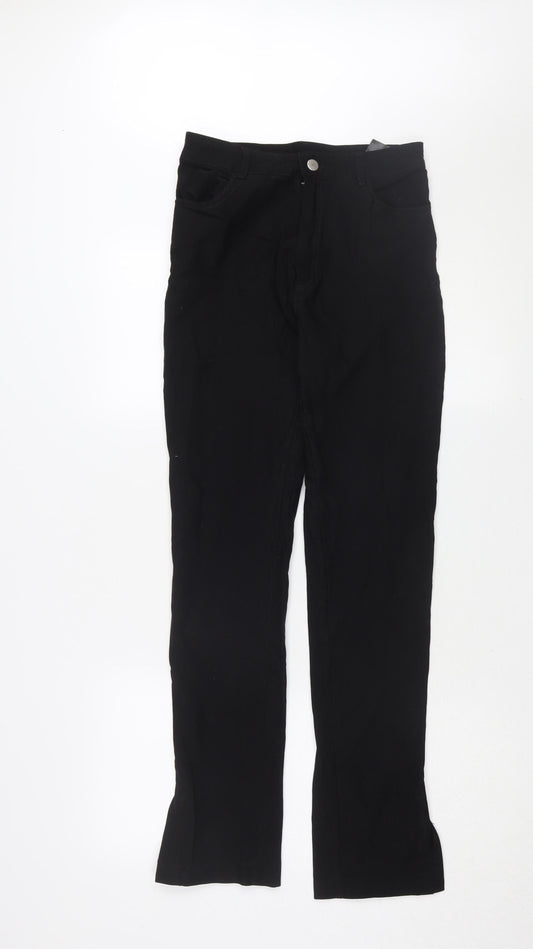 Monki Women's Black Straight Trousers Size 12