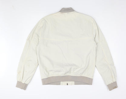 New Look Men's Ivory Bomber Jacket XS Classic Fit