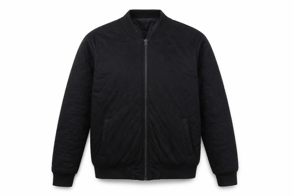 Zara Men's Black Quilted Jacket, Size 18, Casual Wear