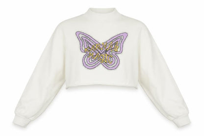 H&M Women's White Pullover Sweatshirt, Size 12