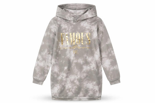 River Island Girls Grey Tie-Dye Hoodie Dress 9-10 Years