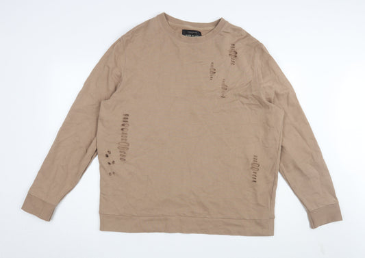 River Island Beige XL Men's Pullover Sweatshirt