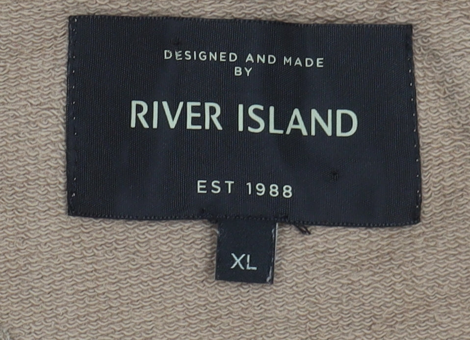 River Island Beige XL Men's Pullover Sweatshirt