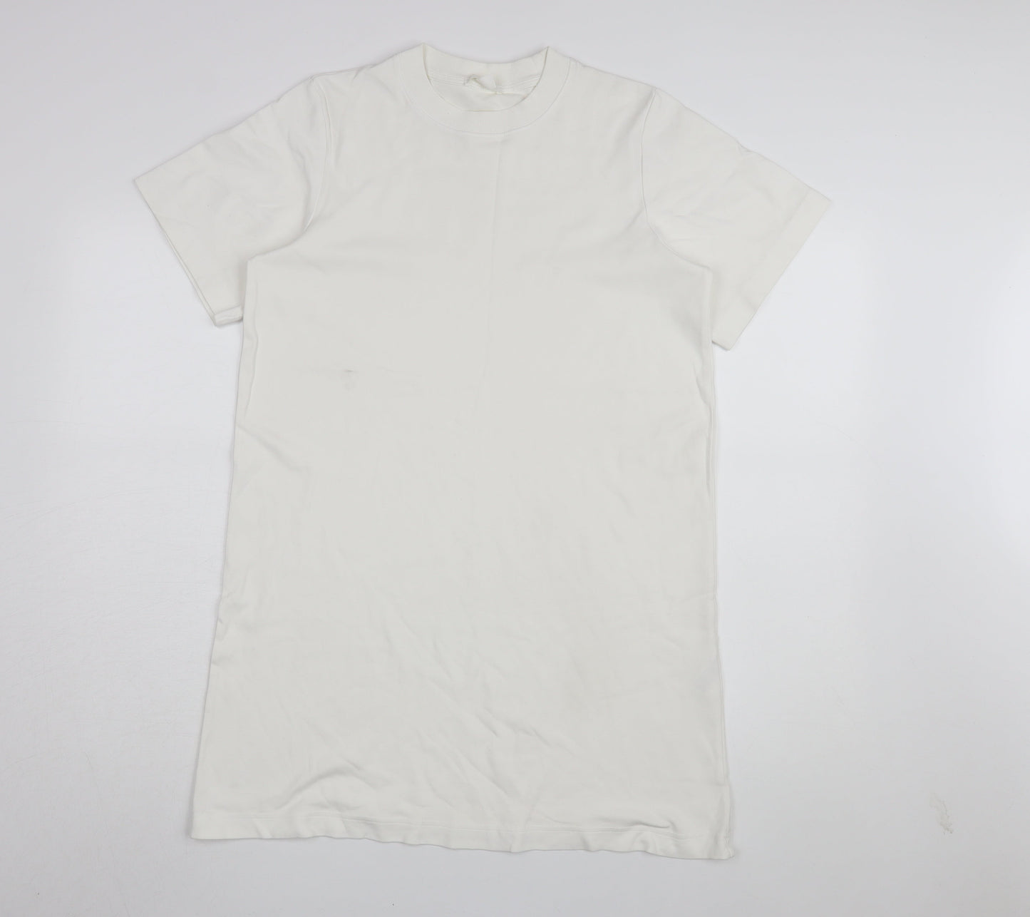 COS Women's White T-Shirt Dress Size 8 Short Sleeve