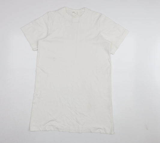 COS Women's White T-Shirt Dress Size 8 Short Sleeve